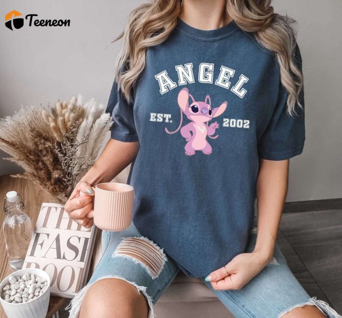 Disney Angel T-Shirt: Stitch Love Comfort Colors Birthday Holiday Vacation Cartoon Shirt For Disneyworld 1