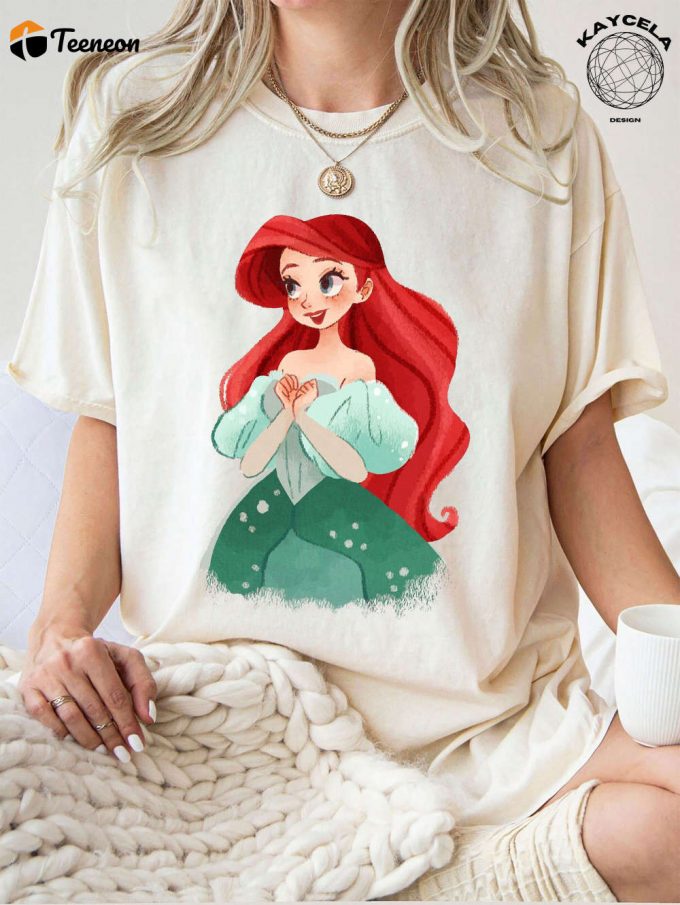 Disney Ariel Princess Shirt - Sparkle Like A True Princess With Official Disney Princess Shirts For Girls Kids - Perfect Disney Gift Shirt 1