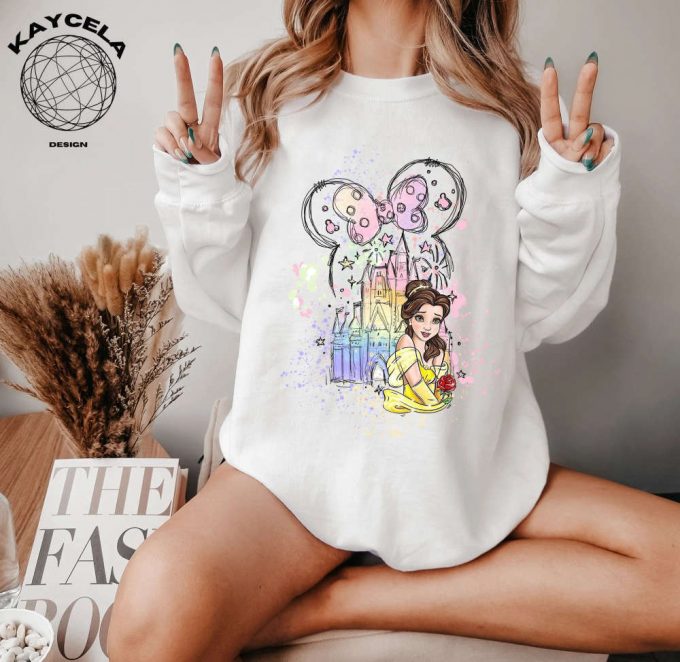 Disney Belle Princess Portrait Minnie Ears Shirt Beauty And The Beast Disney Princess Shirt Girl Trip 2