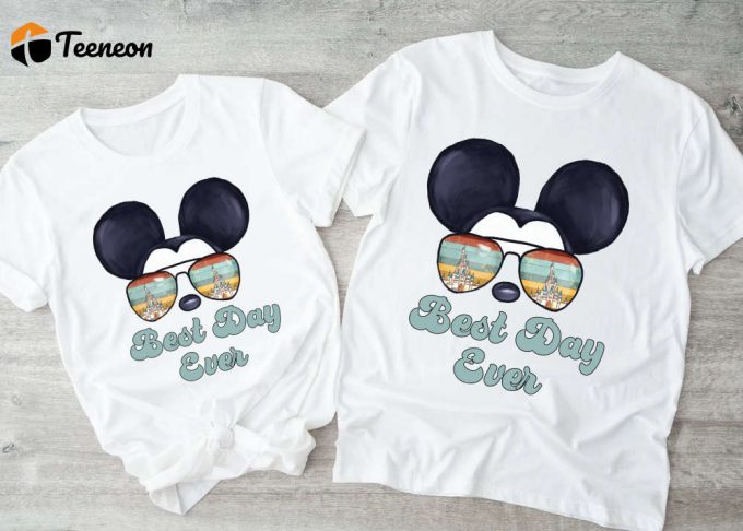 Magical Disney Shirts: Best Day Ever Family Watercolor Trip Character &Amp;Amp; Sunglasses 1