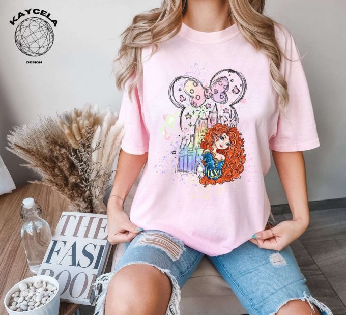 Disney Brave Merida Princess Portrait Minnie Ears Shirt - Perfect Wdw Disney Parks Magic Kingdom Disneyland Family Vacation Holiday Gift 2