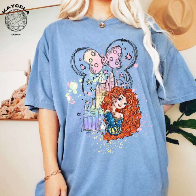 Disney Brave Merida Princess Portrait Minnie Ears Shirt - Perfect Wdw Disney Parks Magic Kingdom Disneyland Family Vacation Holiday Gift 3