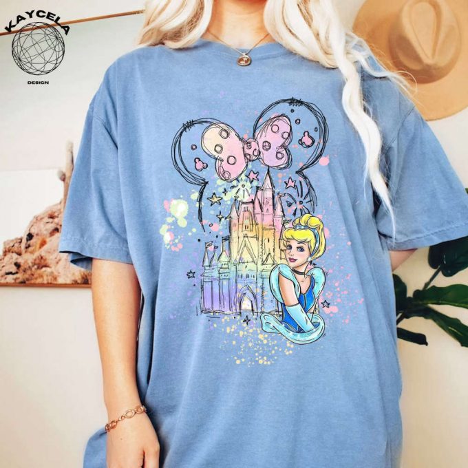 Disney Cinderella Princess Portrait Minnie Ears Shirt - Sparkle In Style With Disney Princess Shirt Perfect For Fans Of Cinderella 2