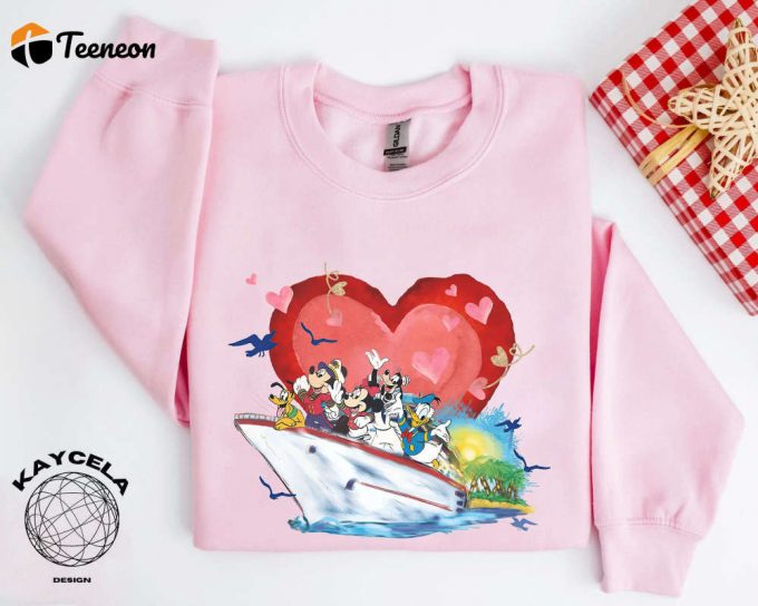 Disney Cruise Valentine Sweatshirt &Amp;Amp; 2024 Family Shirts Valentine S Day &Amp;Amp; Mickey Minnie Apparel 1