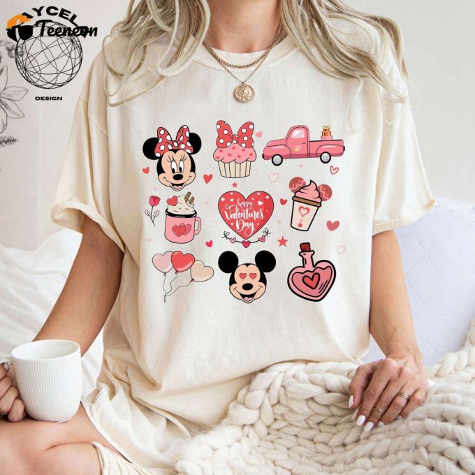 Disney Drink And Snack Valentines Shirt: Celebrate Love With Disney Valentines Day Shirt &Amp;Amp; Couple Shirts For Disney Honeymoon At Disneyland! 1