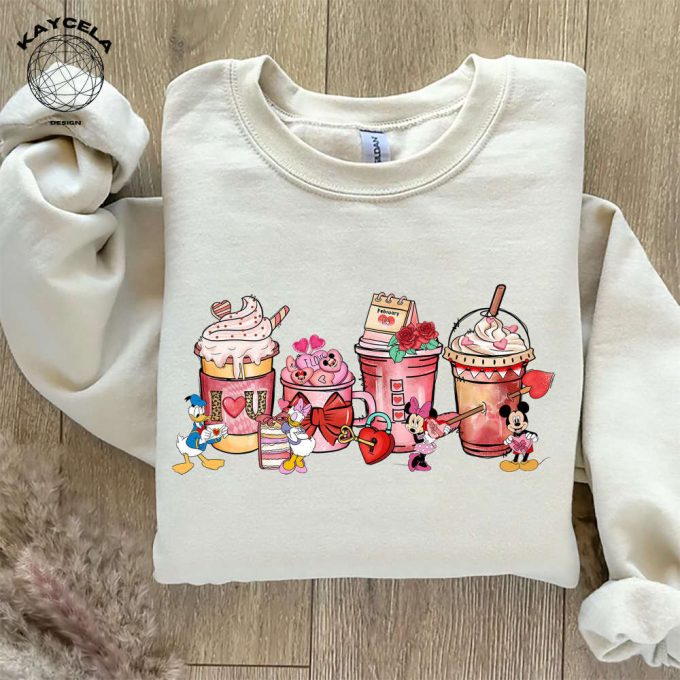 Disney Latte Valentine Shirt: Perfect Disney Matching Couples Shirt For Valentine S Day Show Your Love With This Unique Valentine Shirt Great Valentine Gift! 2