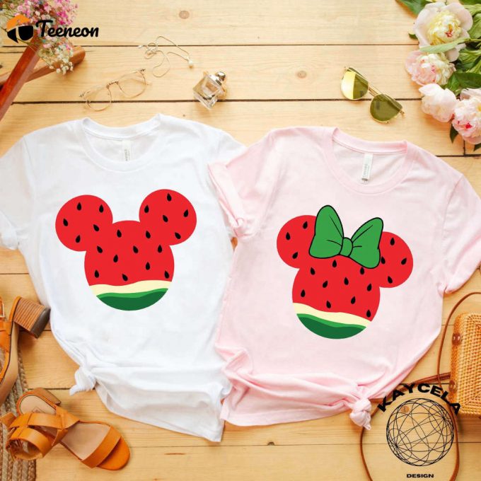 Disney Mickey And Minnie Watermelon Shirt: Perfect Disney Summer Shirt For Watermelon Lovers! Get Matching Disney Family Shirts Now! 1