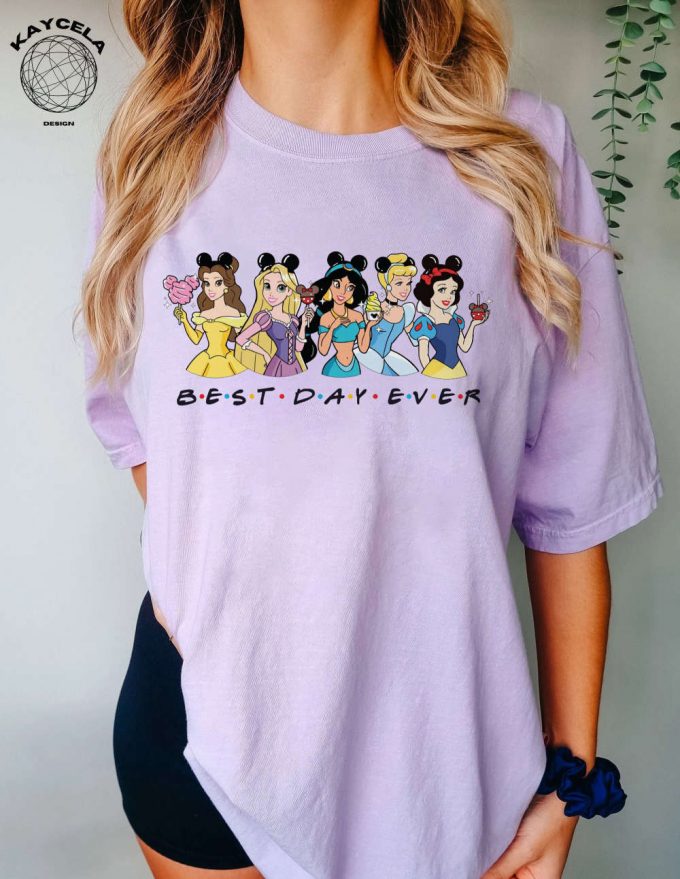 Disney Princesses Best Day Ever Shirt - Magical Disney Trip Shirt For Girls And Women Ariel And Belle Inspired Disney Princess Shirt 2