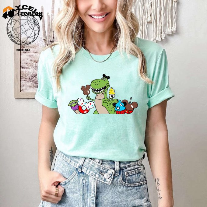 Disney Rex Toy Story Snacks Shirt - The Perfect Family Shirt For Disney Fans! Best Day Ever Shirt With Rex And Disney Snacks Design 1