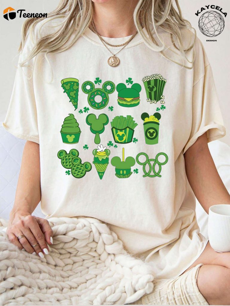 Magical Disney Snacks St Patrick S Day Shirt: Celebrate With The Whole Family Mickey Style! Shop Now For Our Limited Edition Disney 2024 Holiday Shirt 3