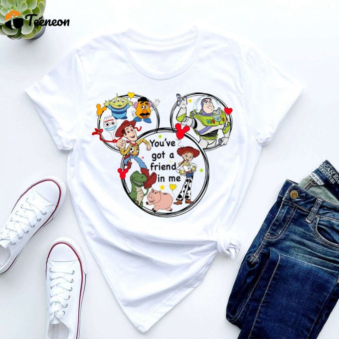 Disney Toy Story Characters Shirt: Woody Buzz Lightyear Disneyland - You Ve Got A Friend In Me To Infinity And Beyond 1