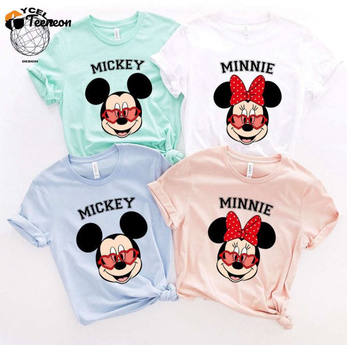 Magical Disney Valentine Couple Shirt: Celebrate Love With Disney Valentines Day Shirt &Amp;Amp; Mickey Minnie Valentine Gift 1