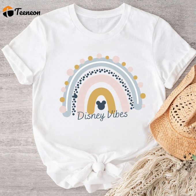 Disney Vibes Shirt - Rainbow Mickey Head Tee For Women 1