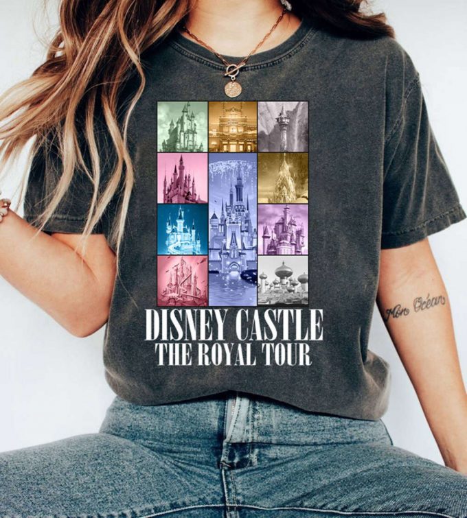 Disneyland Castle Royal Tour Shirt Wdw Magic Kingdom Eras Princess Castle Disneyland Family Trip 2024 2