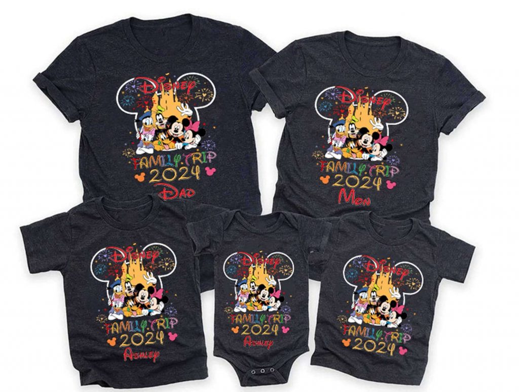 Disneyland Family Trip 2024 T-Shirt Custom Family Shirt Disney Vacation 2