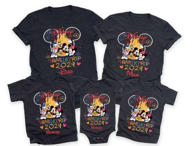 Disneyland Family Trip 2024 T-Shirt Custom Family Shirt Disney Vacation 1