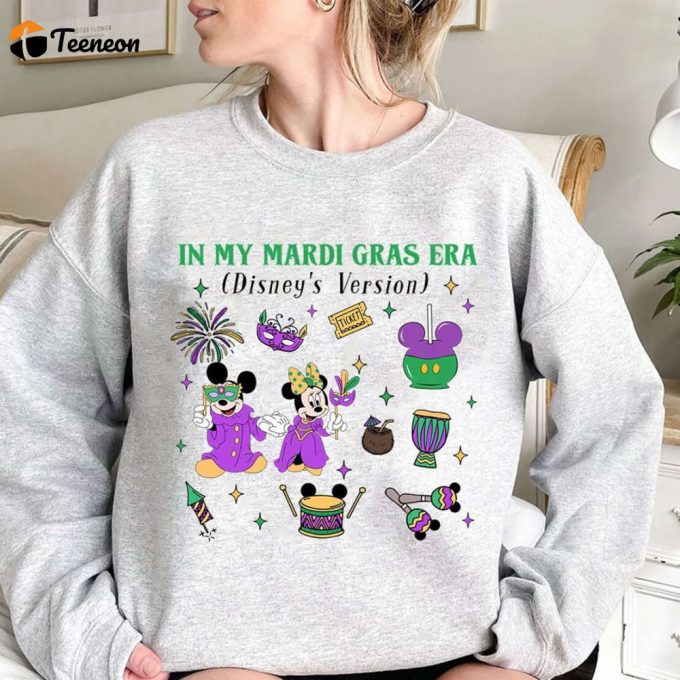 Mardi Gras 2024 Shirts: Disneyland In My Mardi Gras Era Shirt For Fat Tuesday Kids - Magical Mardi Gras Sweater 1