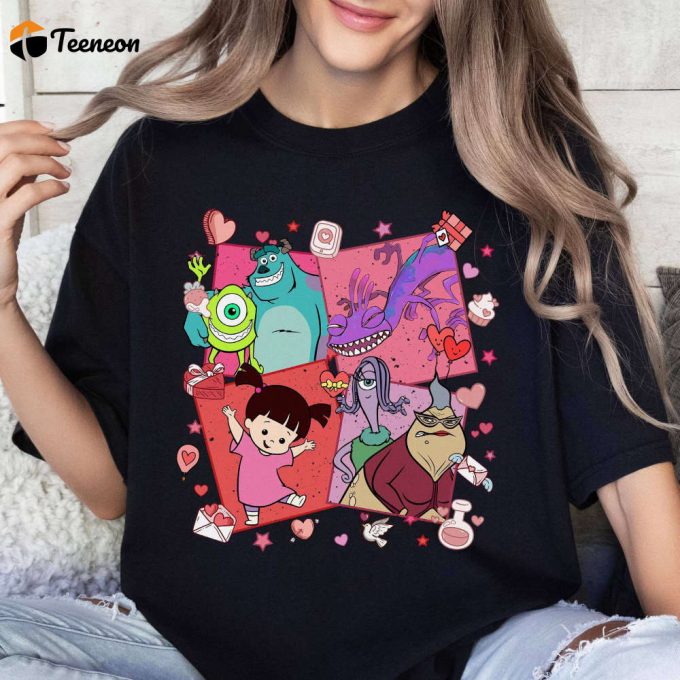 Disneyland Monster Inc Couple Valentine Shirt - Monsters Inc Valentine Shirt Disneyworld Magic Kingdom 1