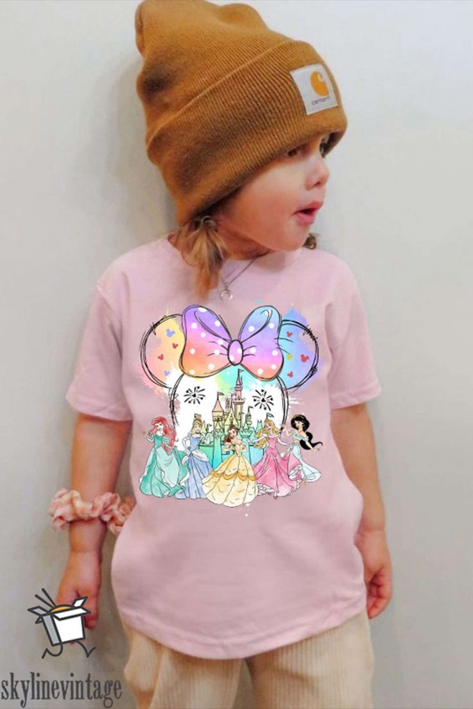 Disneyland Princess Castle Shirt - Girls Trip 2023 - Watercolor Tee 1