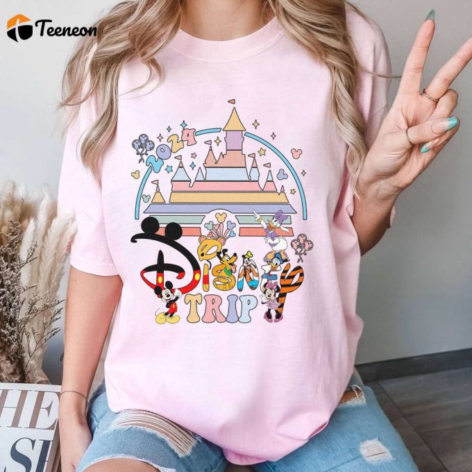 2024 Disneyland Trip Family Shirt: Matching First Visit Disneyworld - Shop Now! 1