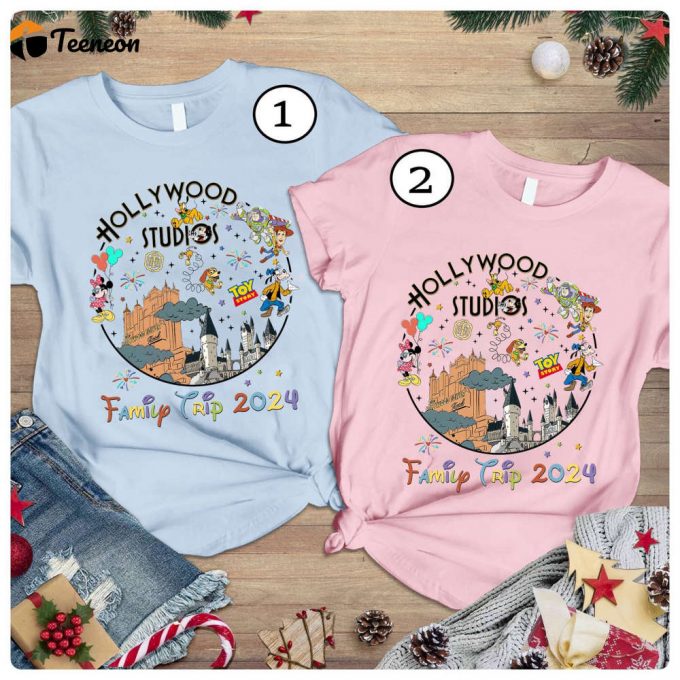 2024 Disneyland &Amp;Amp; Universal Studios Family Trip Shirt: Universal Orlando &Amp;Amp; Wdw Vacation 1