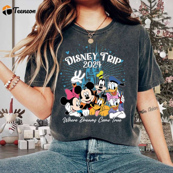 Disneyland Dreams Come True Shirt Colorful Vacay Wdw Shirt Disneyworld 2024 Family Aesthetic 1