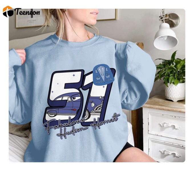 Disneyworld &Amp;Amp; Disneyland Cars Sweatshirts: Doc Hudson Mcqueen Pixar Cars Land Shirt 1