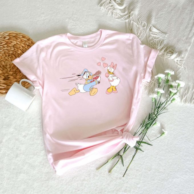 Disney Couple Shirts - Donald And Daisy T-Shirt Cute Love Shirt For Valentine S Day &Amp; Honeymoon Cartoon Disney Shirt 2