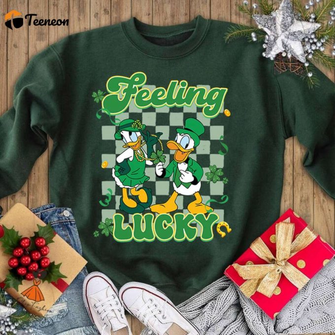 Lucky Duck Saint Patrick S Day Shirt Donald Daisy Mickey Mouse St Patty S Shirt 1