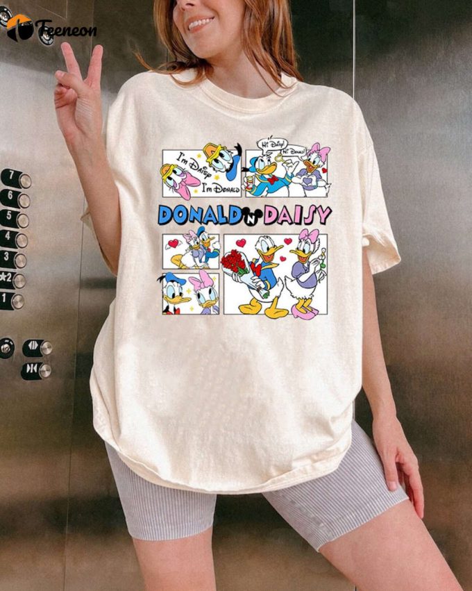 Couples Matching Donald Daisy Valentine Shirts - Perfect For Disneyland Vacation 1