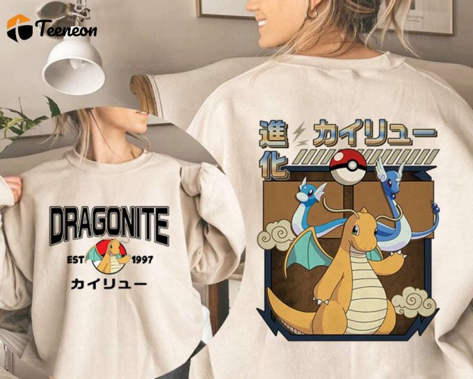 Dragonite Eevee Pikachu Bulbasaur Charmander Squirtle Shirt Video Game Family Trip Pokemon Kids Gift 1