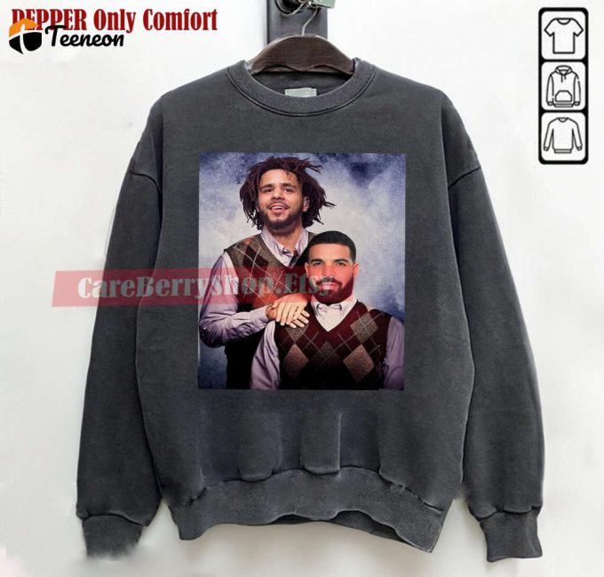 Drake J Cole Shirt -Vintage 90S Shirt- Retro Rap Vintage 90S Y2K Bootleg Sweatshirt Unisex Classic Tshirt Gift For Fans 1