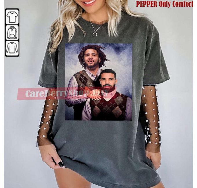 Drake J Cole Shirt -Vintage 90S Shirt- Retro Rap Vintage 90S Y2K Bootleg Sweatshirt Unisex Classic Tshirt Gift For Fans 2