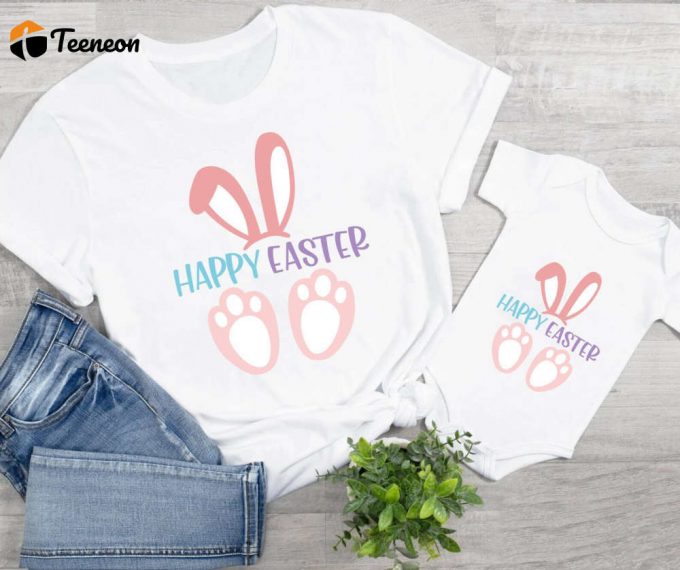 Cute Easter Bunny Shirts: Matching Couples Kids &Amp;Amp; Women S Easter Day Apparel 1