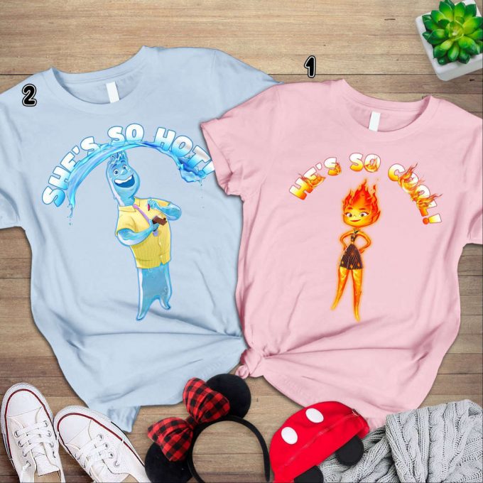 Elemental Ember Lumen And Wade Couple Sweatshirt - Movie Shirt - Valentine Shirt - Disneyland Couple Shirt 2