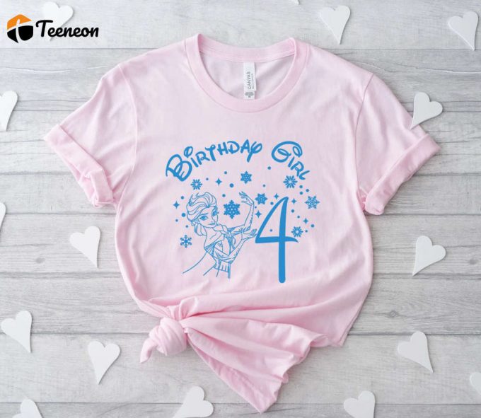 Elsa Birthday Girl Shirt - 4Th Queen Elsa Princess Shirt 1