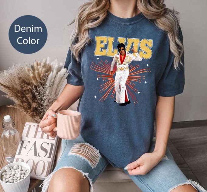 Elvis Presley Comfort Colors Shirt: Retro Jailhouse Rock Tee - Dancing King Of Rock N Roll Shirt 2