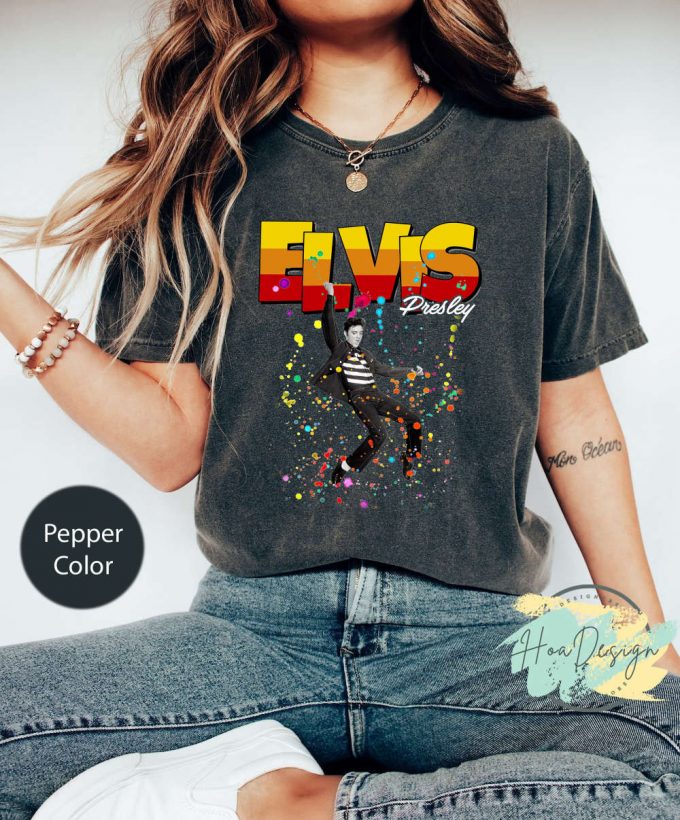 Elvis Presley Dancing Star Comfort Colors T-Shirt Rock Music Retro Shirt 2023 3