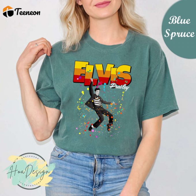 Elvis Presley Dancing Star T-Shirt Rock Music Retro Shirt 2023 1