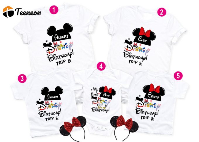 Magical Disney Birthday Trip Shirt: Perfect Vacation Attire For Family Fun! 1