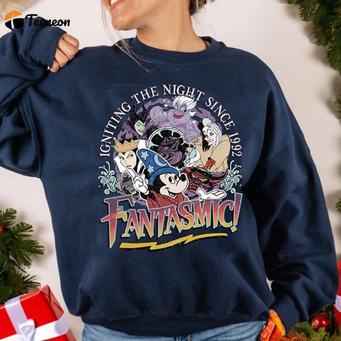 Fantasmic Villains Mickey Mouse Fantasia Sorcerer Shirt – Magic Kingdom Mickey Shirt Fantasmic Shirt 1