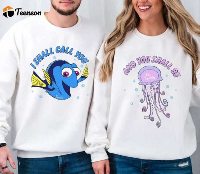 Finding Nemo Dory And Jellyfish Shirt - Disneyland Couples Valentine S Day Gift 1