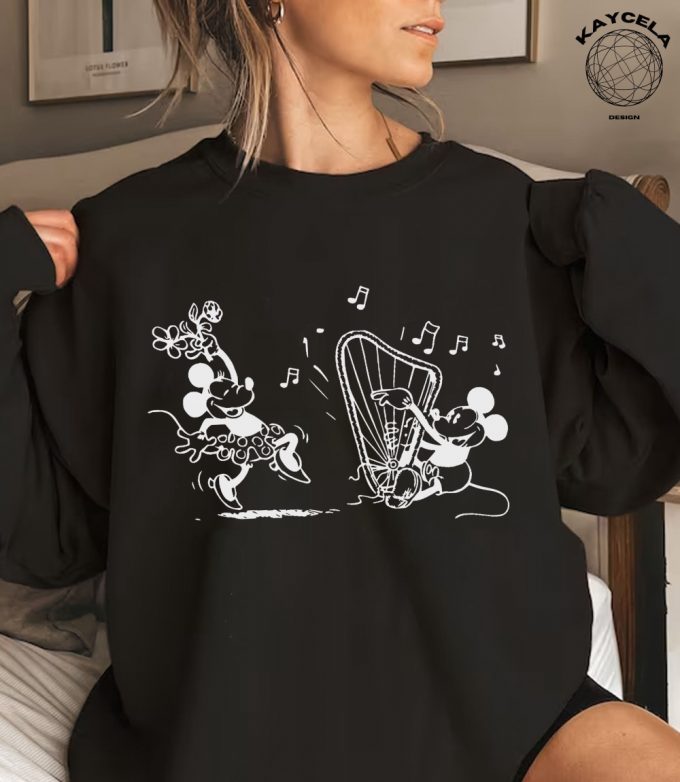 Fun And Vintage: Funny Dancing Mickey And Minnie Mouse Shirt For Disney Vacation Perfect Matching Family Shirt &Amp; Cute Kids Apparel 2