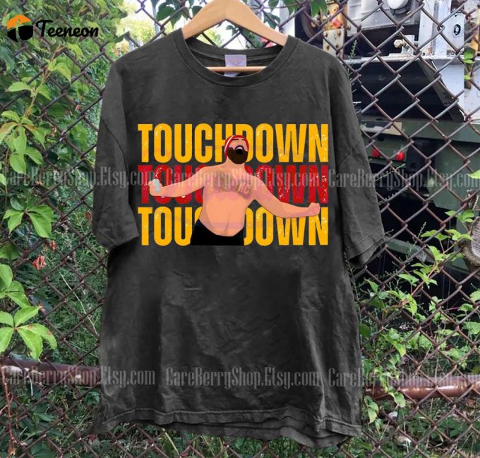 Jason Kelce No Shirt Touchdown Sweatshirt: Trending Funny Comfort Colors T-Shirt 1