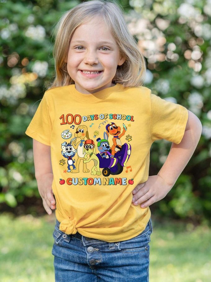 Go Dog Go 100 Days Of School Shirt Personalized Kids &Amp;Amp; Family Birthday Party Shirt Unique Dog Birthday Gifts 1