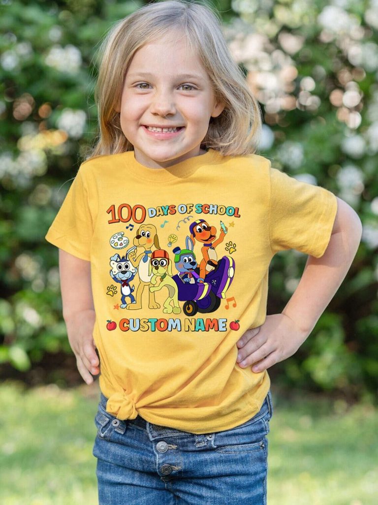 Go Dog Go 100 Days Of School Shirt Personalized Kids &Amp; Family Birthday Party Shirt Unique Dog Birthday Gifts 2