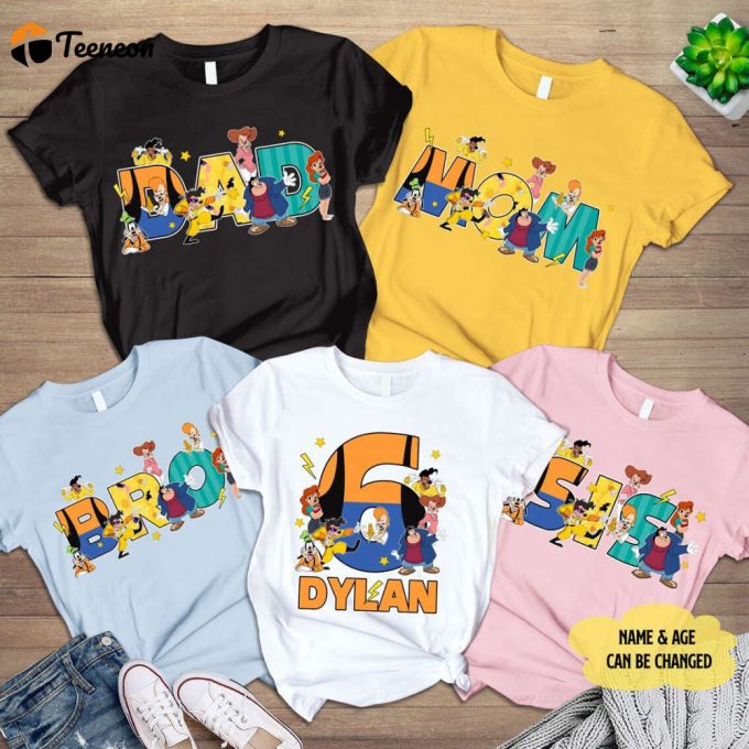 Goofy Birthday Kids Shirt Family Birthday Boy And Girl Shirt Goofy Movie Shirt Max Goof And Roxanne Shirt 1