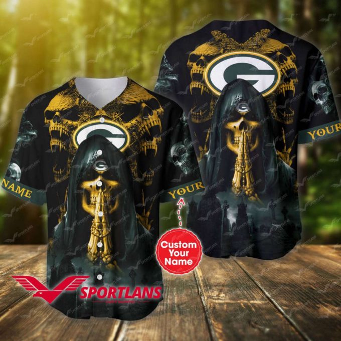 Green Bay Packers Personalized Baseball Jersey 2