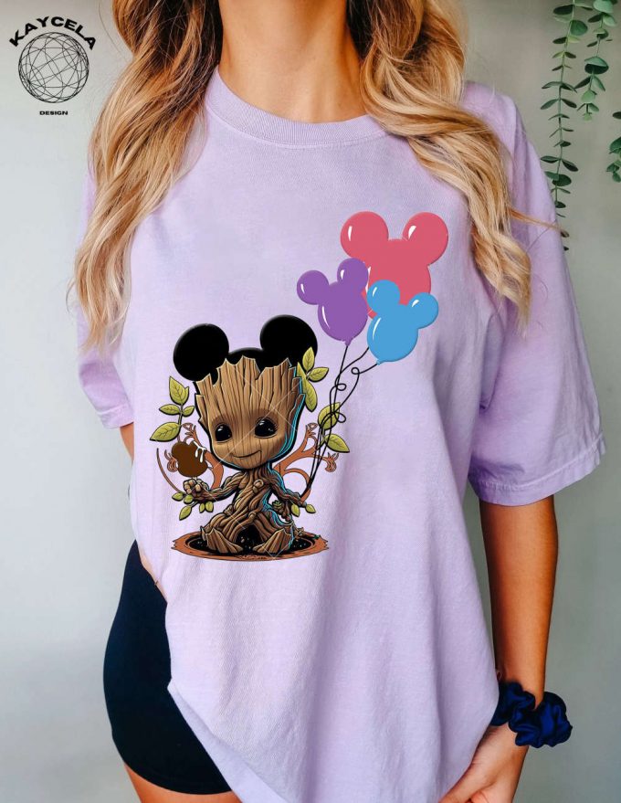 Disney Groot Balloon Shirt: Celebrate Family Vacation At Disneyland &Amp; Disney World With I Am Groot Shirt &Amp; More Disney Shirts 2