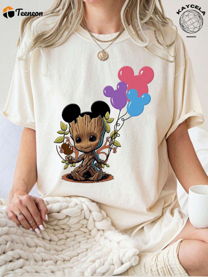 Disney Groot Balloon Shirt: Celebrate Family Vacation At Disneyland &Amp;Amp; Disney World With I Am Groot Shirt &Amp;Amp; More Disney Shirts 1